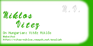 miklos vitez business card