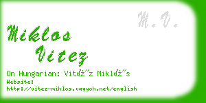 miklos vitez business card